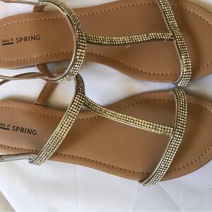 Call It Spring bling sandals.